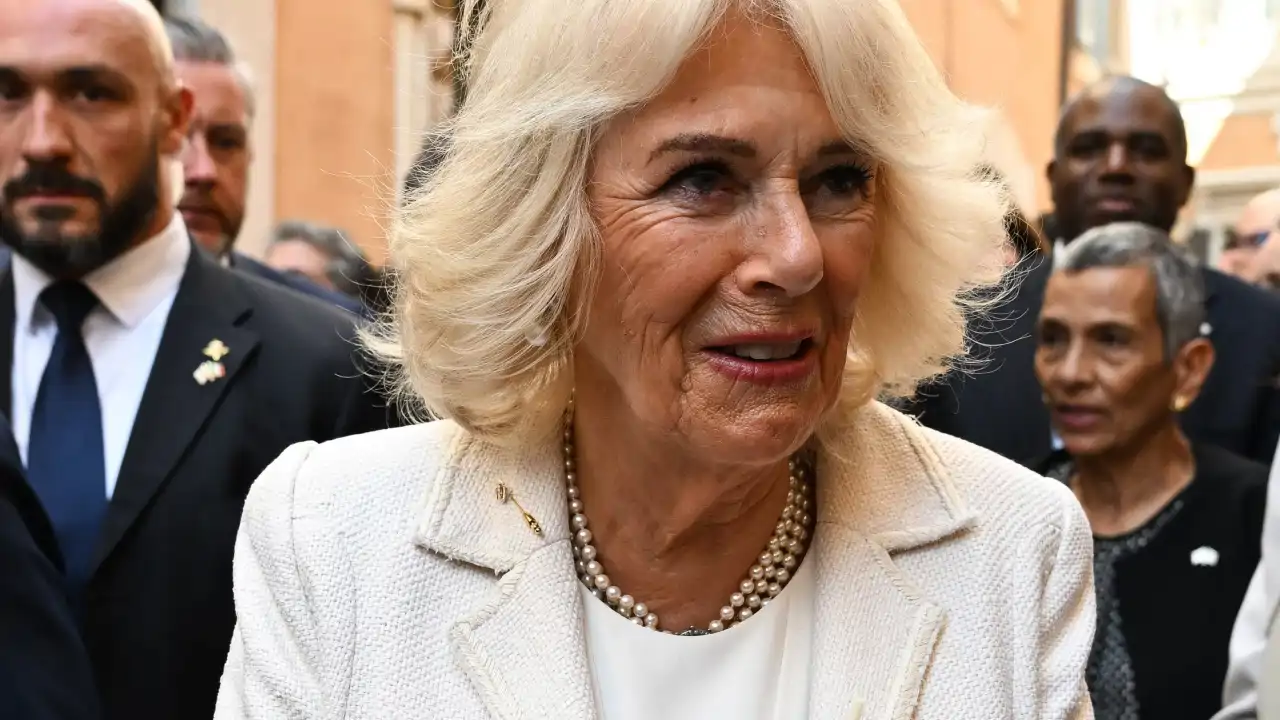 La Reina Camilla, en Italia.